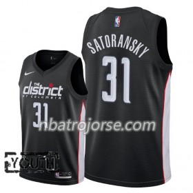 Barn Washington Wizards Tröja Tomas Satoransky 31 2018-19 Nike City Edition Svart Swingman